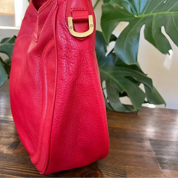 Tory Burch Edye $525 Red Leather Hobo Crossbody